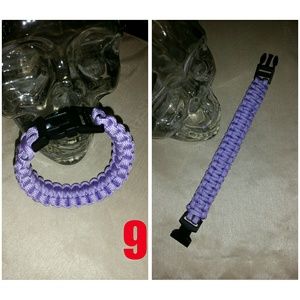 Set of 3 paracord survival bracelets